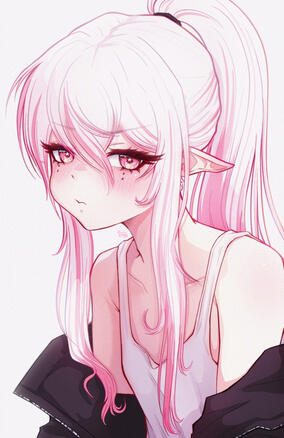 Echo (OC) pouting